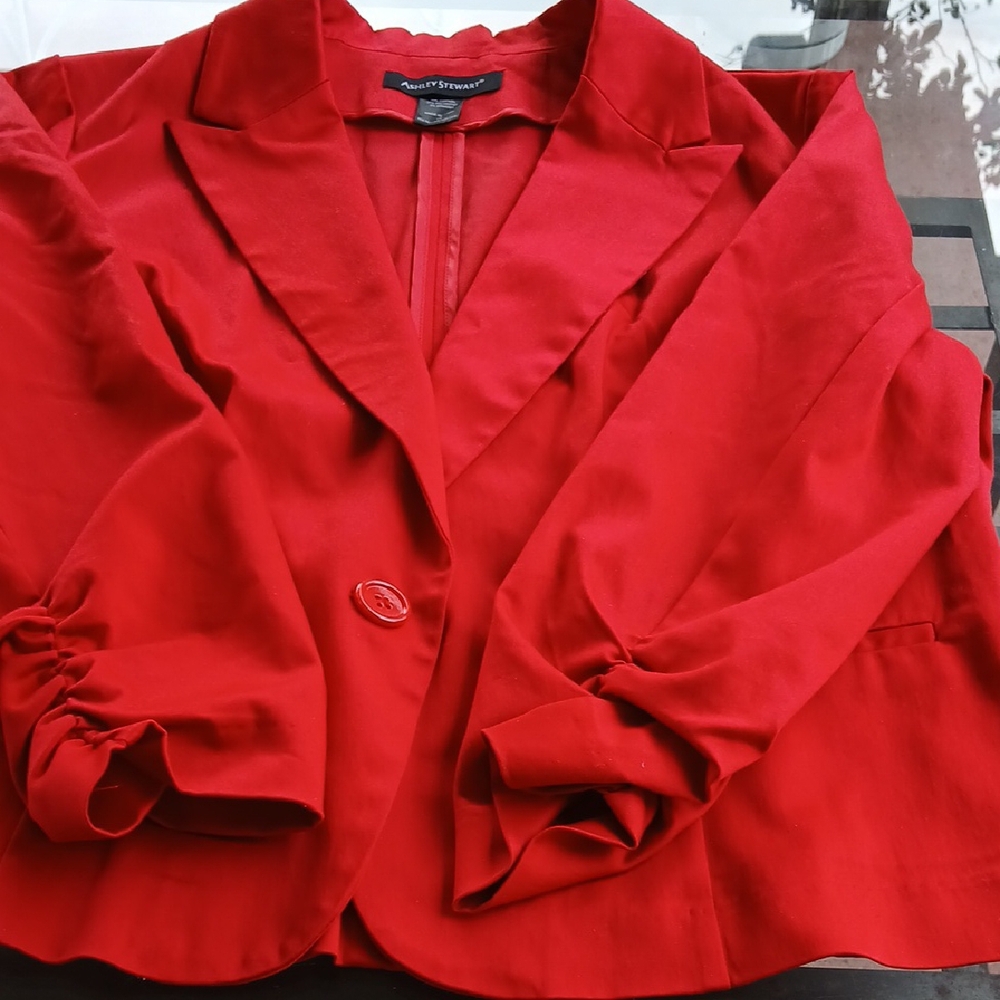 Ashley Stewart Vibrant RED Blazer - Picture 9 of 16